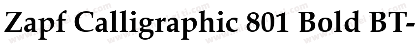 Zapf Calligraphic 801 Bold BT字体转换